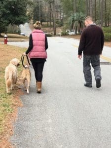 Korver walking with other dog
